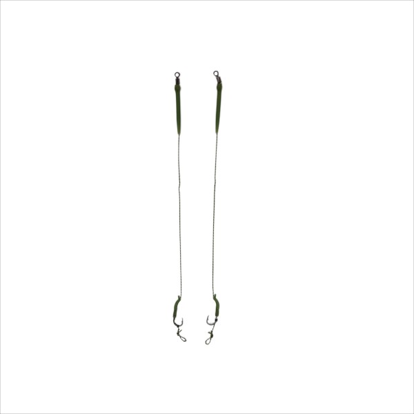 Set of 2 pieces fishing rigs, Regal Fish, textile line, with line aligner, 20 cm, hook size 8